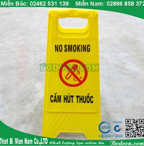 Biển cảnh báo chữ A- Cấm Hút Thuốc