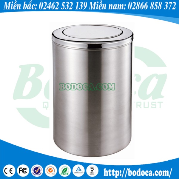 Thùng Rác Inox Tròn Nắp Lật Đại Chính Hãng-Giá Rẻ Số 1